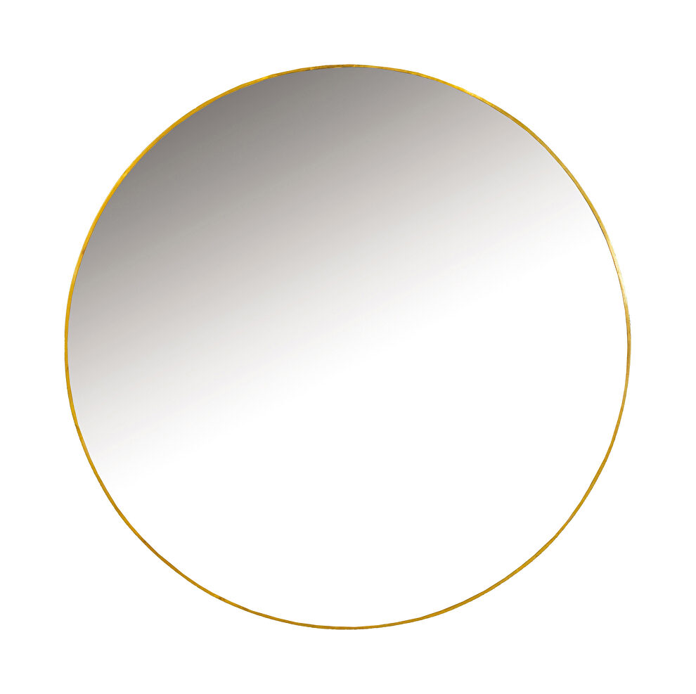 Metal with a brass finish mirror by Coaster