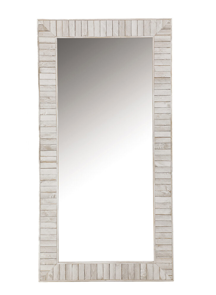 Hand crafted white framed mirror by Coaster
