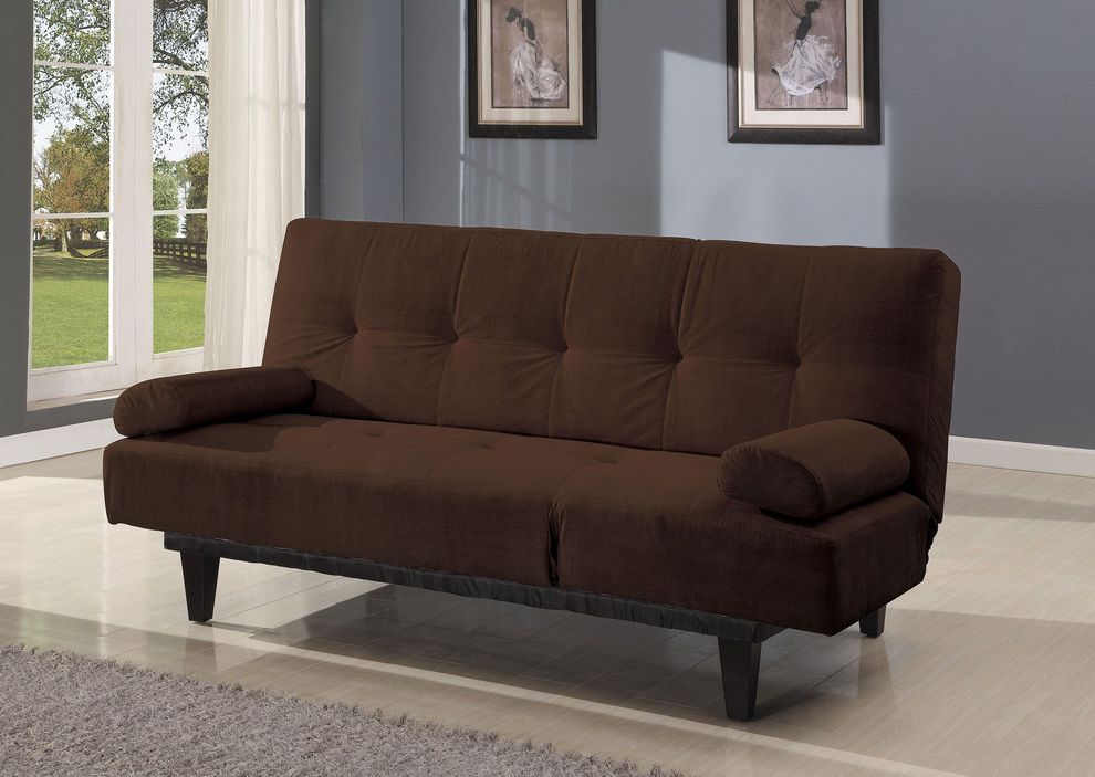 Brown microfiber sleeper / sofa bed by Acme