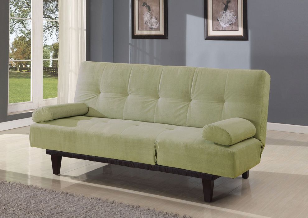 Green microfiber sleeper / sofa bed by Acme