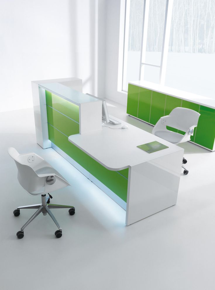 White / gray modular office reception furniture by MDD