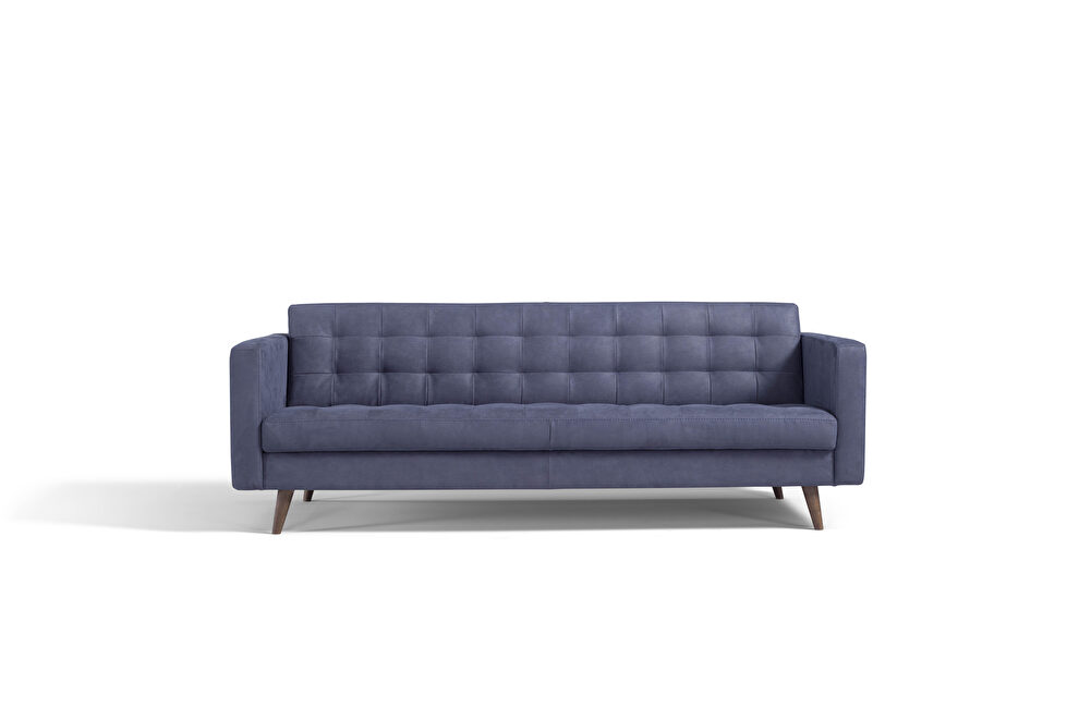 Contemporary blue fabric tufted sofa by Diven Living