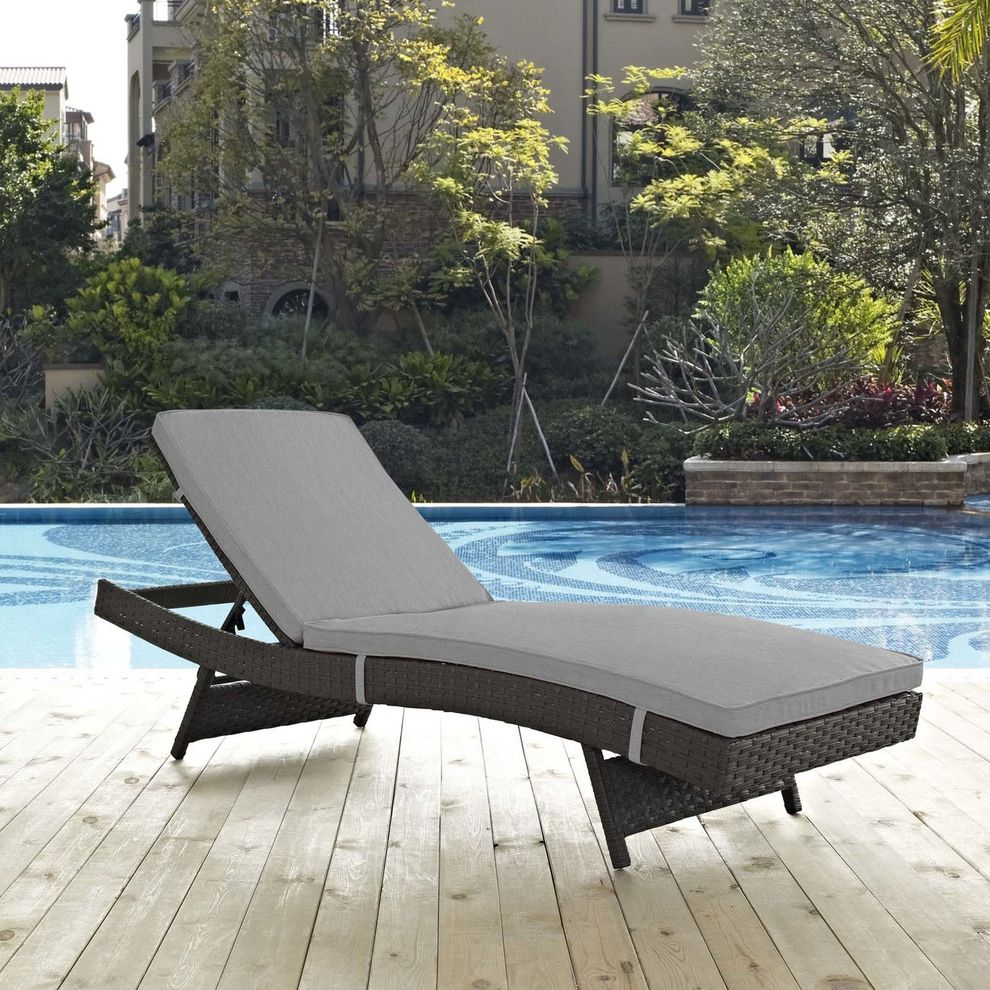Patio chaise lounge chair by Modway