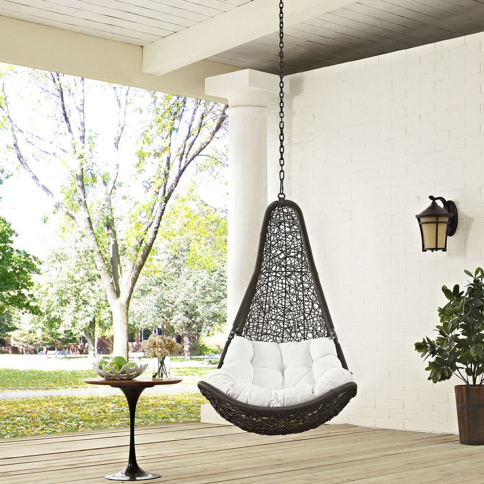 Swing chair in gray white by Modway
