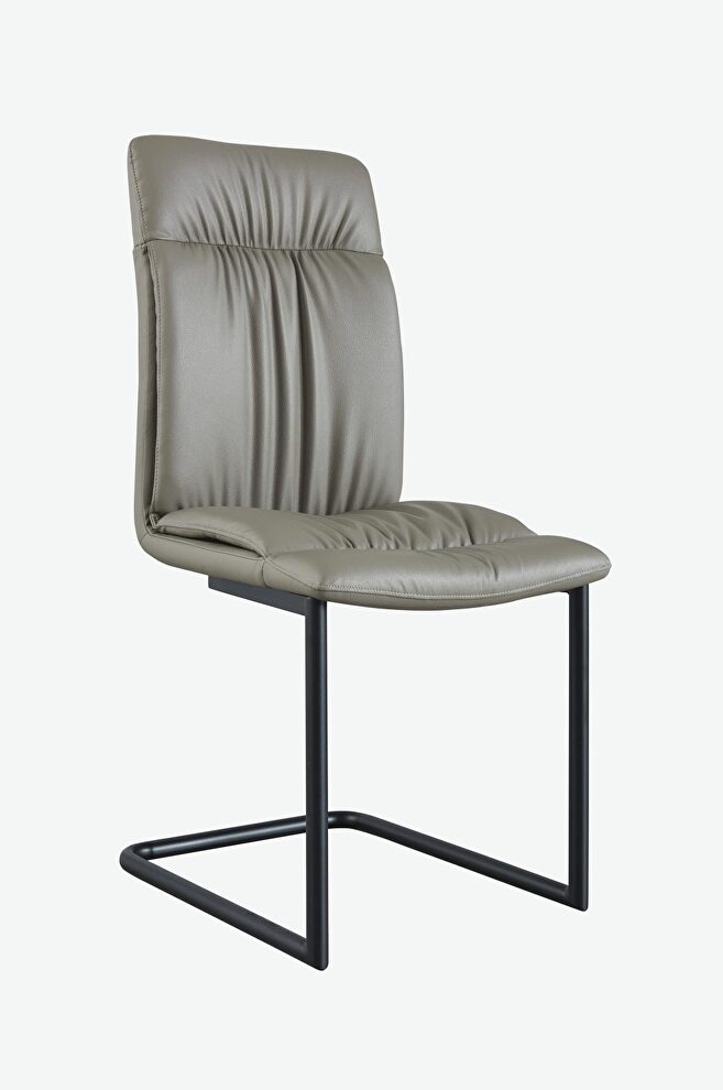 Gray eco leather dining chair by ESF