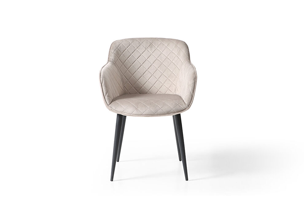 Elegant beige fabric dining chair by ESF
