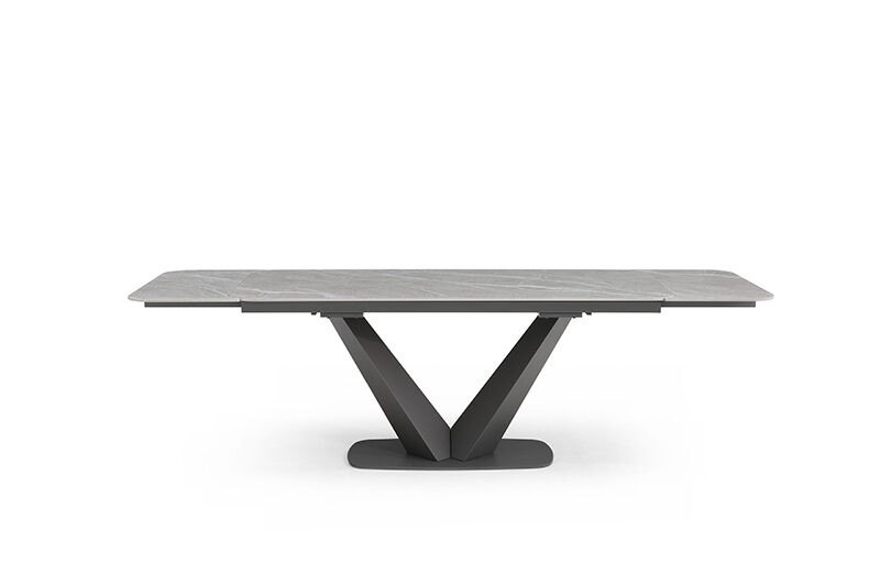 12mm ceramic top dining table with 2 extensions by ESF