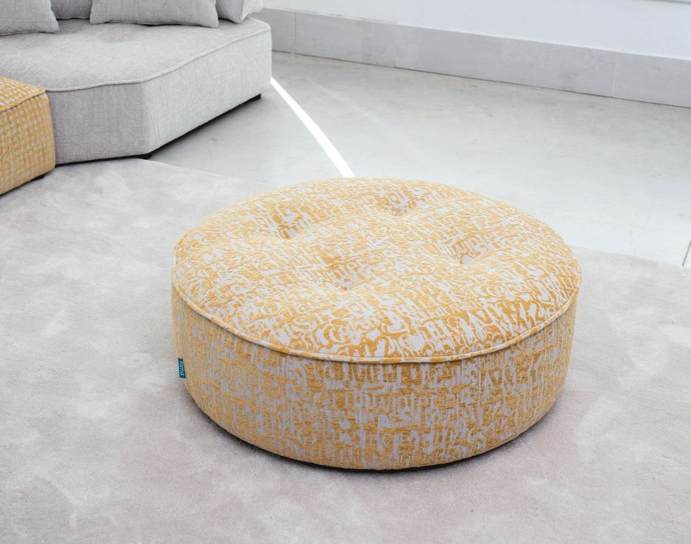 Two-toned ottoman by ESF