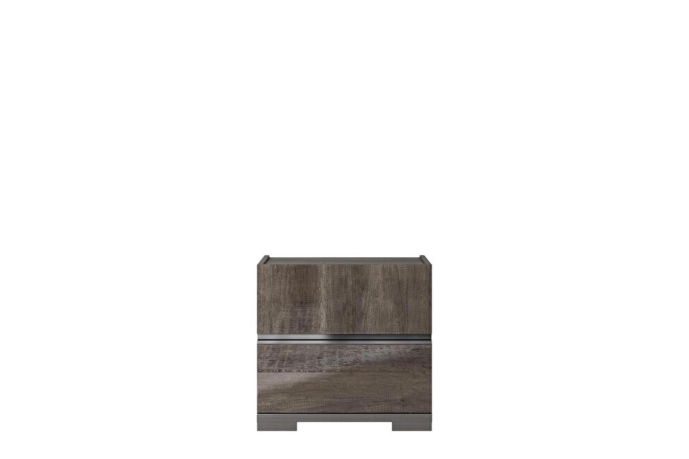 Chocolate brown contemporary nightstand by Status Italy