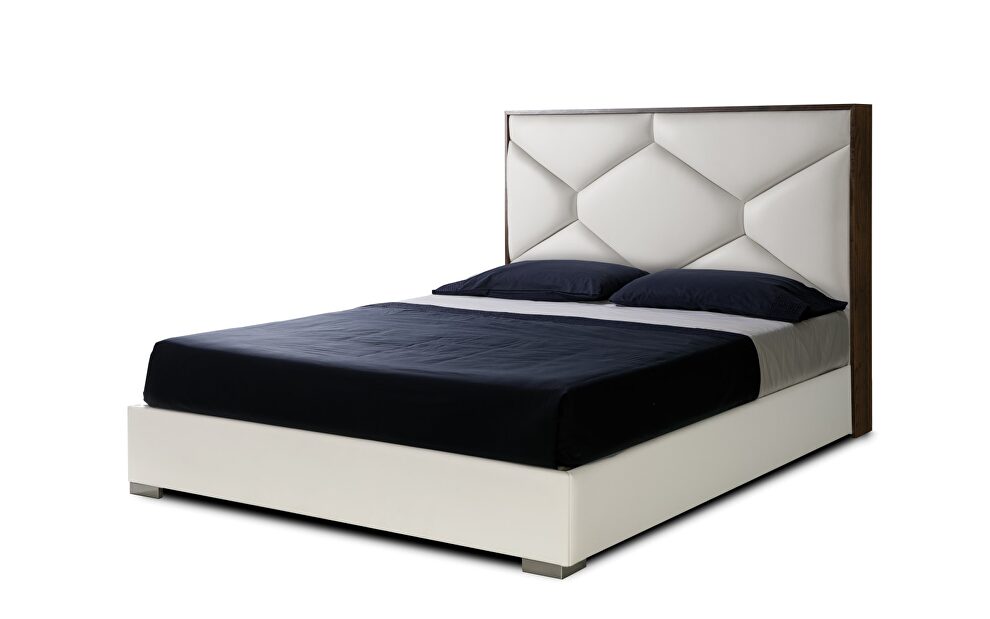 White lift storage king bed in contemporary style by Dupen Spain
