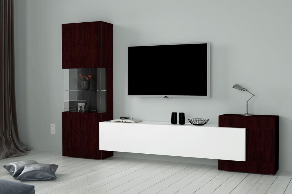 3pcs contemporary wall-unit in wenge/white by ESF