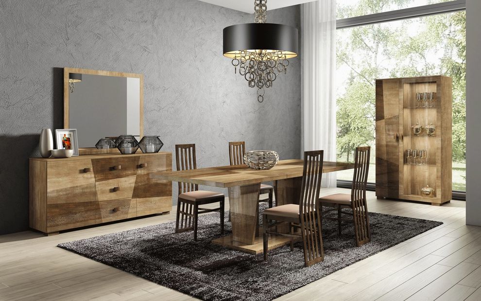 Two-toned contemporary Italy-made dining table by ESF