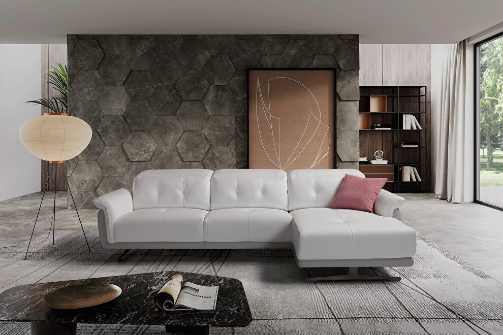 Italian-made ultra-contemporary leather sectional sofa by ESF