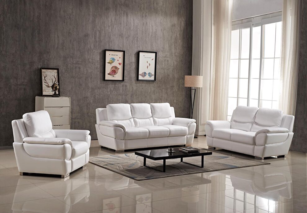 White top grain leather / eco leather couch by ESF