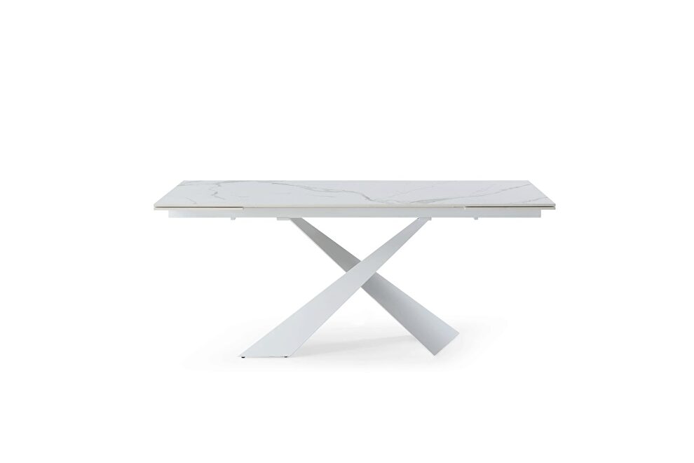 Contemporary white extension dining table by ESF