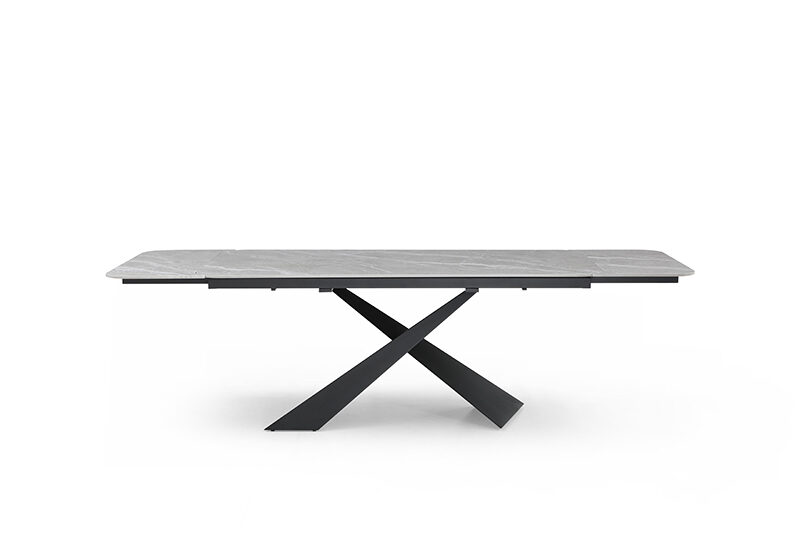 Two 16-inch extension rounded corners dining table by ESF