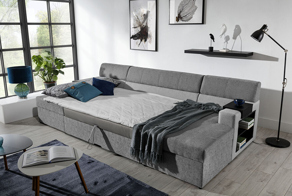 Contemporary special order sectional w/ bed by Eltap