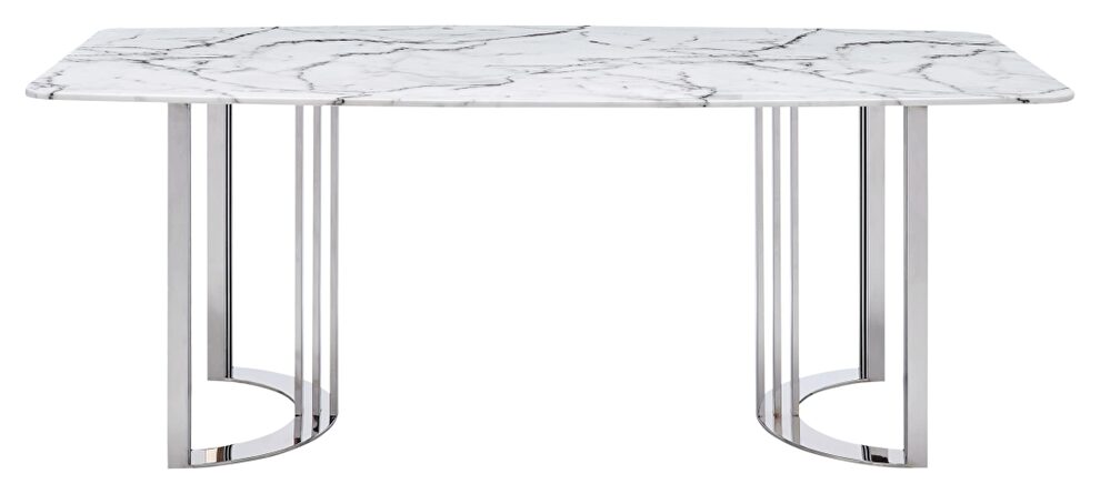 Silver legs marble top dining table in luxury style by ESF