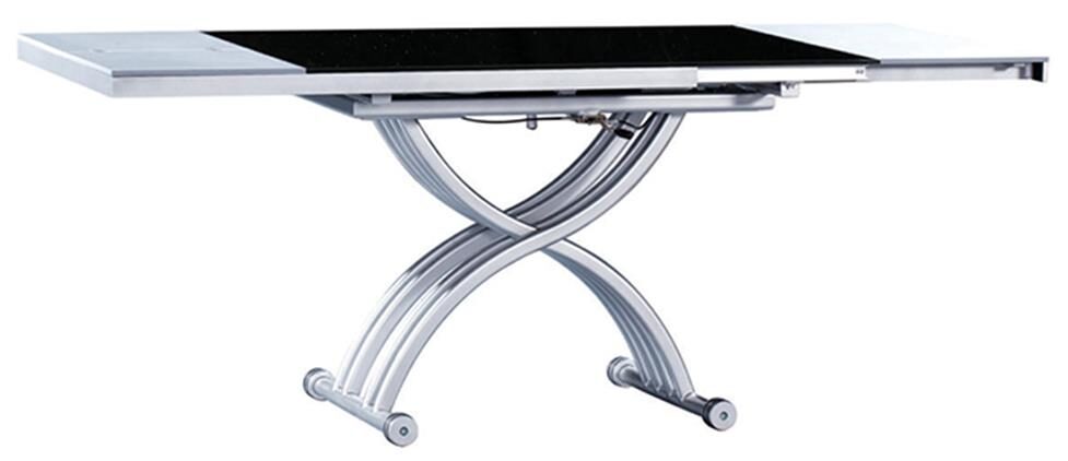 Foldable modern glass top dining table by ESF