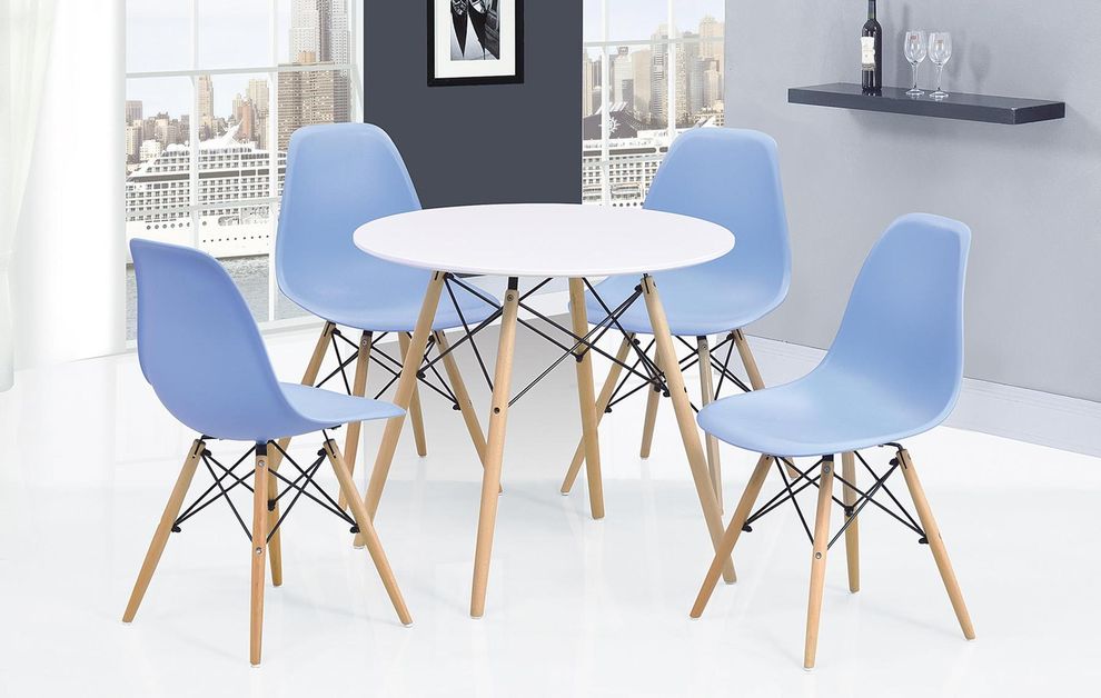 Contemporary round white casual table by ESF