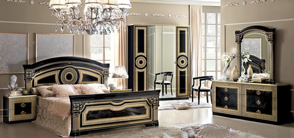 Classic touch elegant traditional queen bed in roman style by Camelgroup Italy