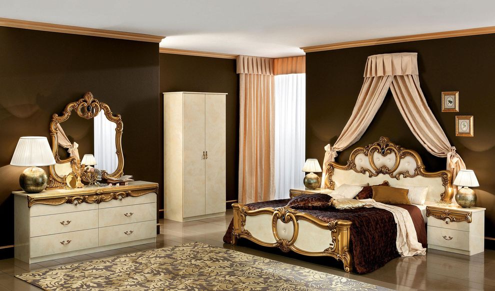 Classical style ivory/gold bedroom set by Camelgroup Italy