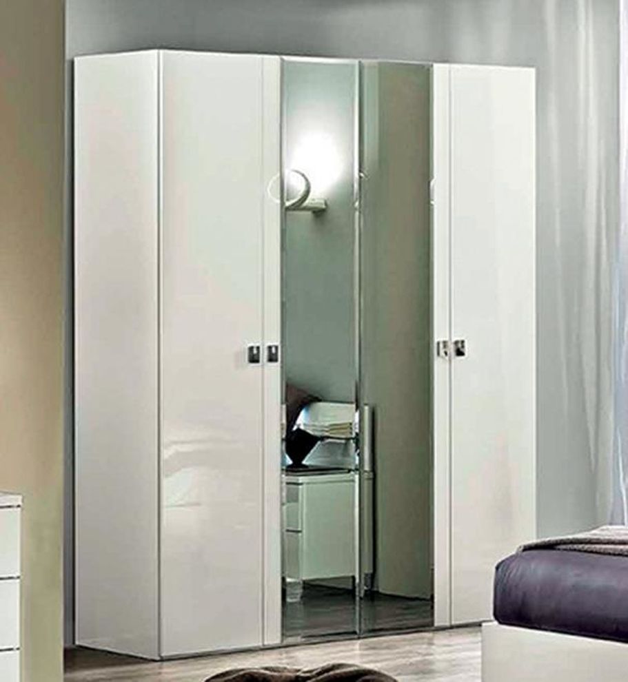 White high gloss modern 4dr wardrobe by Camelgroup Italy