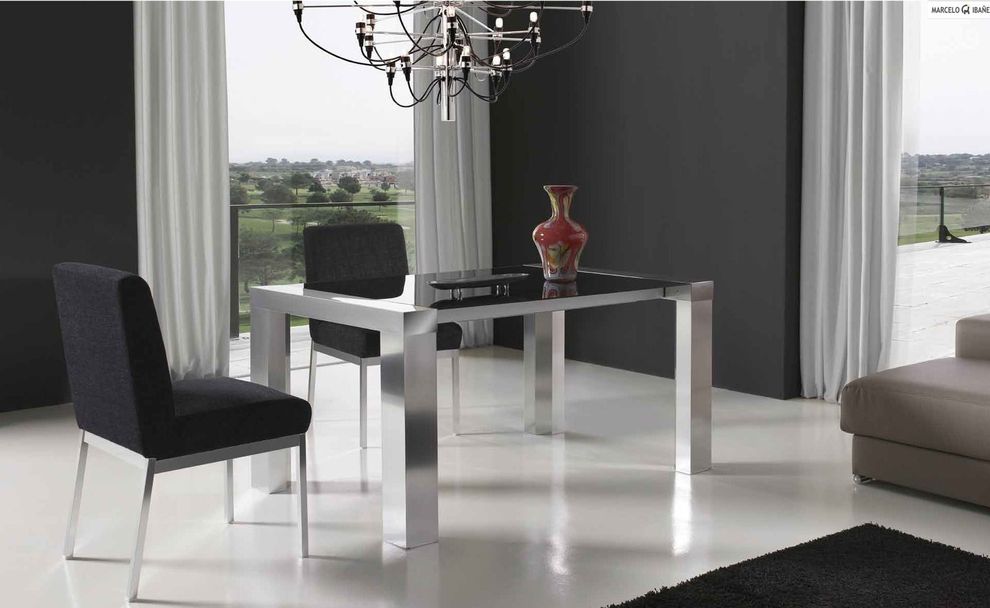 Modern aluminum legs dining table by ESF