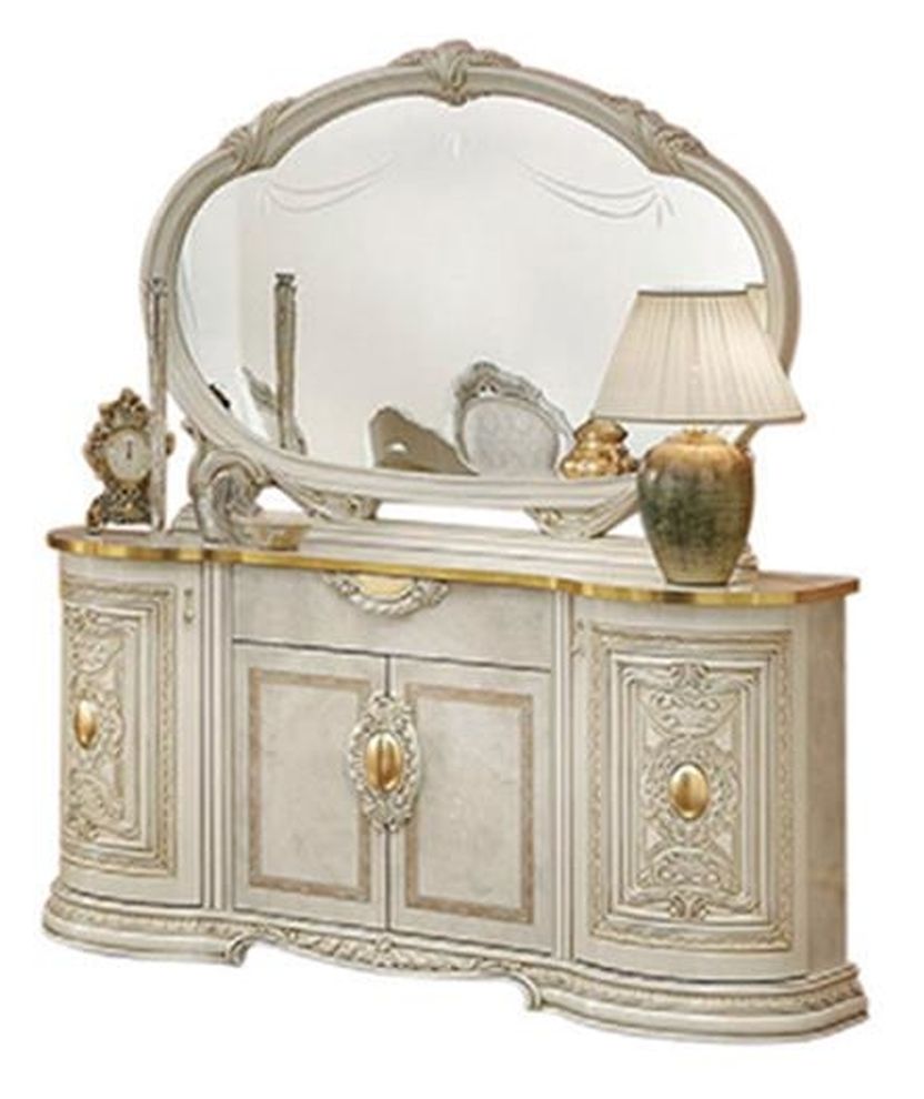Neo-classical tradtional ivory finish server / buffet by Camelgroup Italy