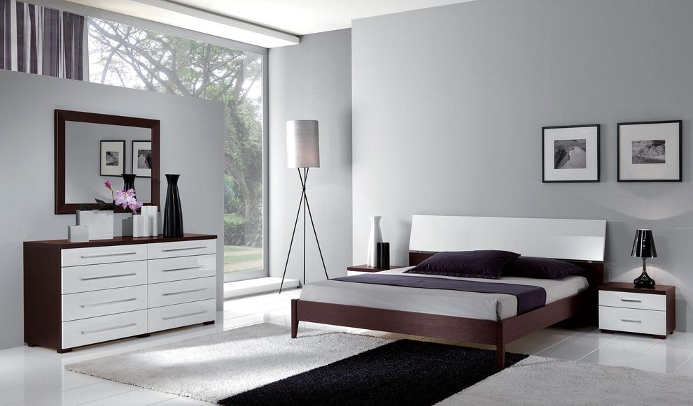 Designer European style bed w/ storage by MCS Mobili