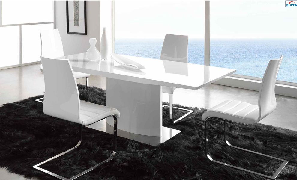 Ultra modern white high-gloss lacquer table by ESF