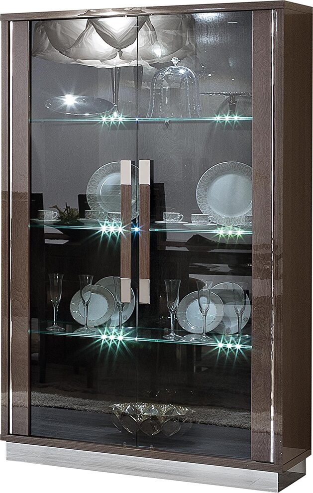 Tan gray high gloss glass door china by Camelgroup Italy