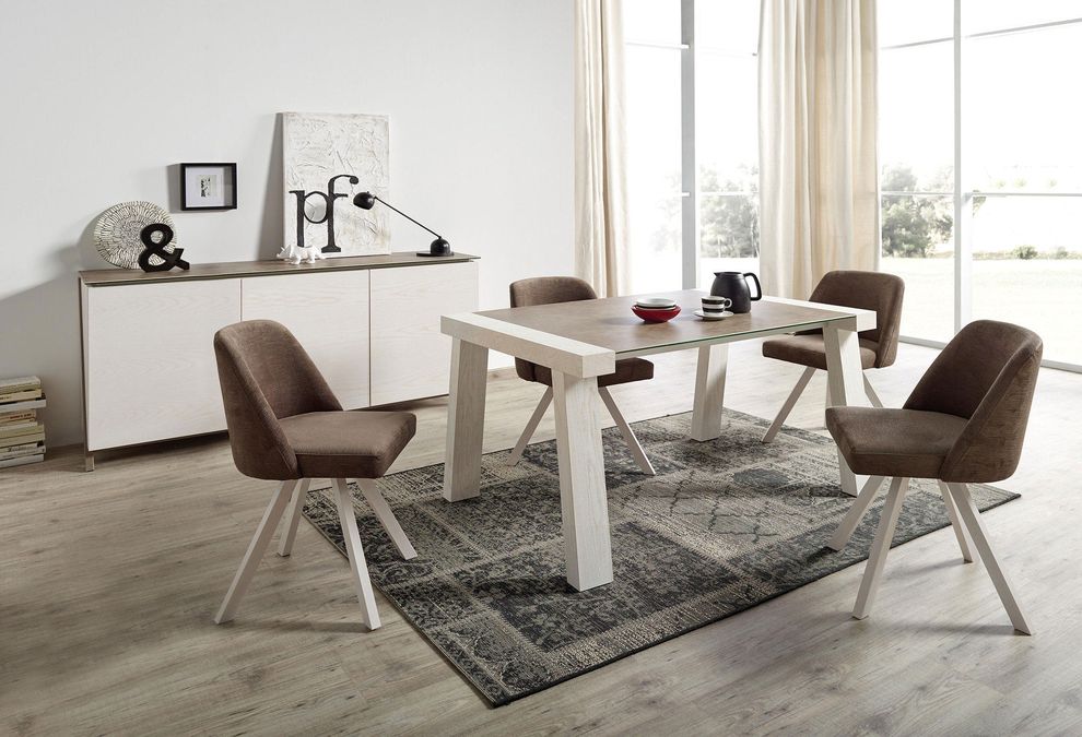 Contemporary natural wood finish European table by ESF