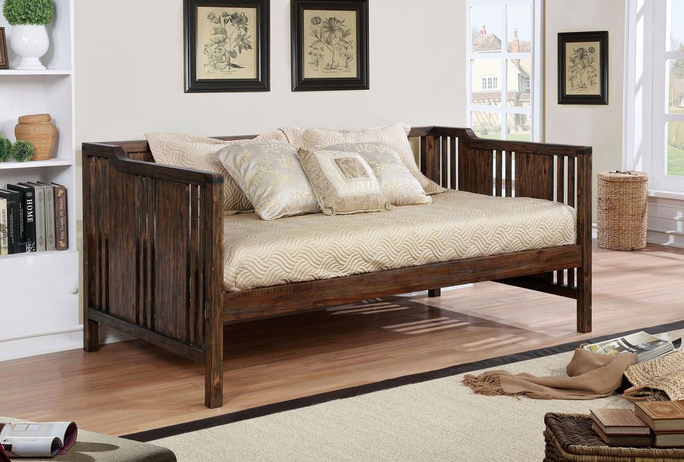 Slatted wood panel stylish daybed by Furniture of America