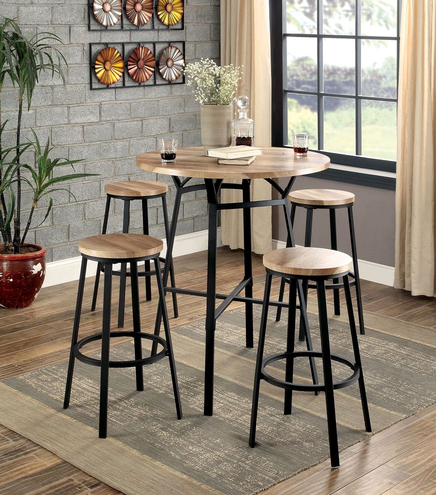 5pcs simple counter height dining set by Furniture of America