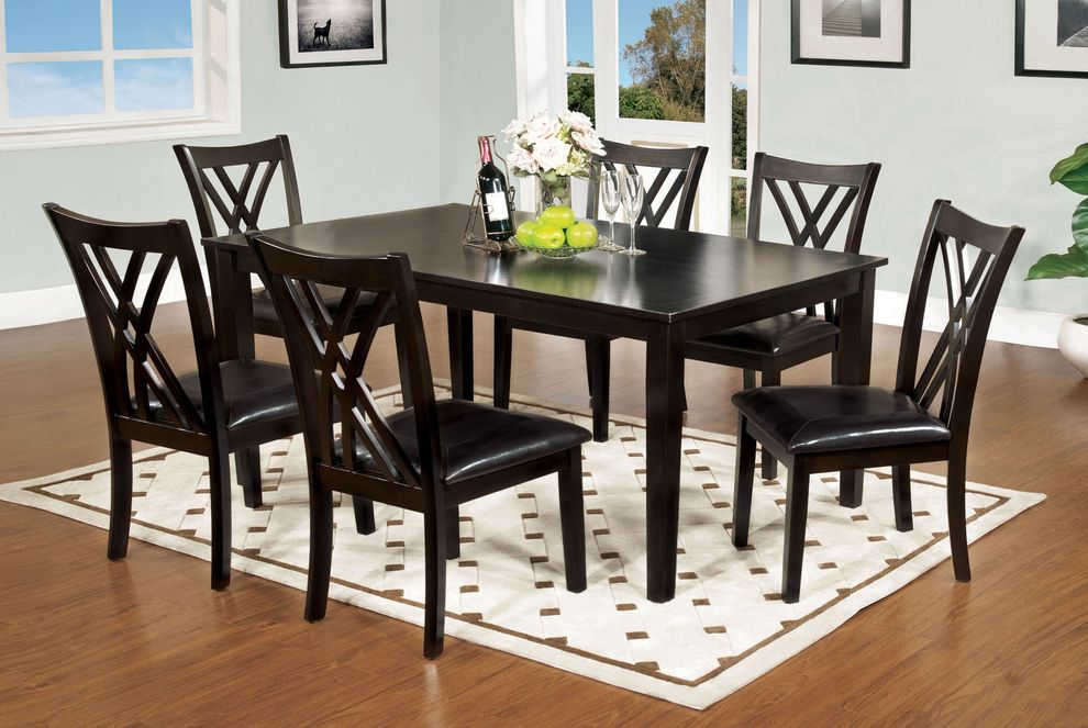 7pcs casual style dining table set by Furniture of America