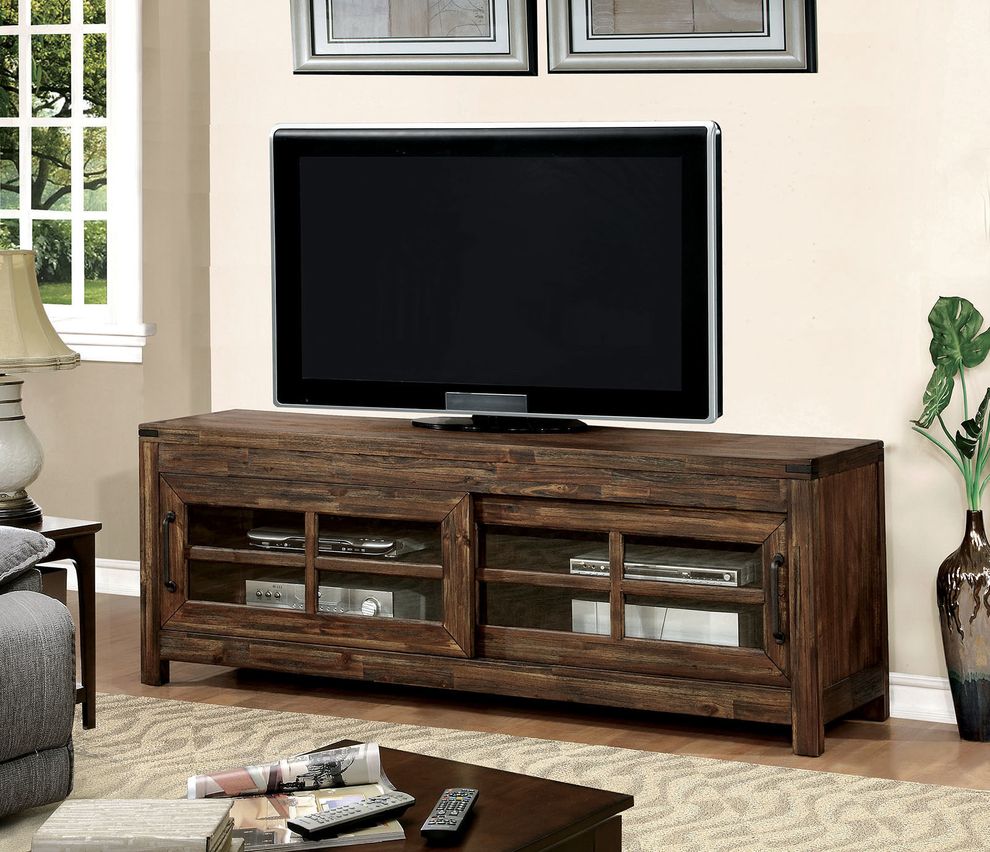 Country style oak finish TV Stand by Furniture of America