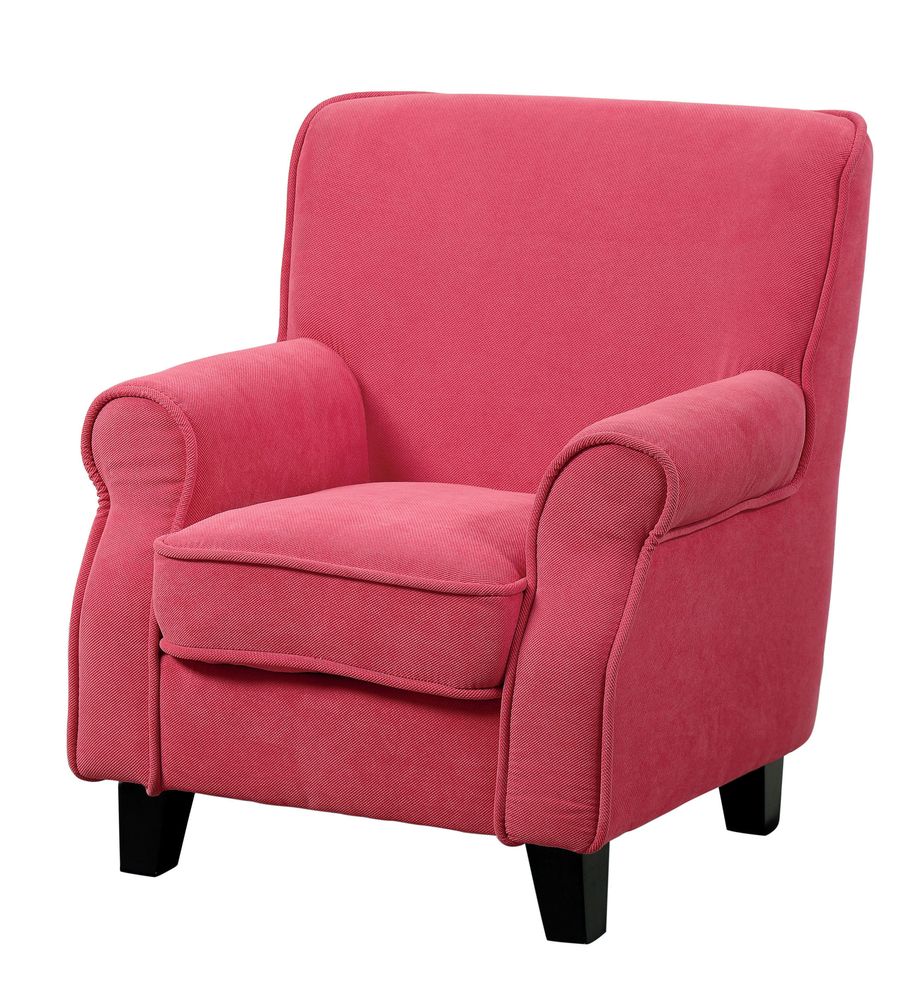 Pink upholstered kids chair by Furniture of America