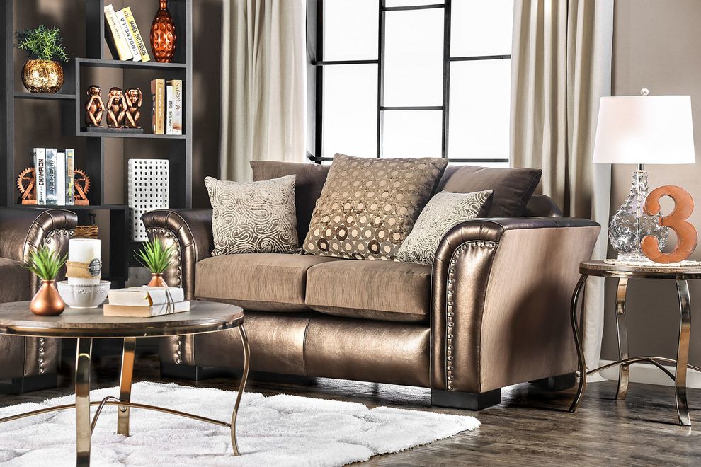 Pearl glam style casual living room loveseat by Furniture of America