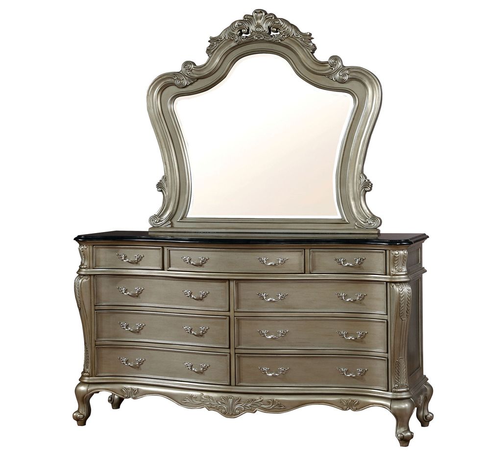 Traditional style dresser in gold finish by Furniture of America