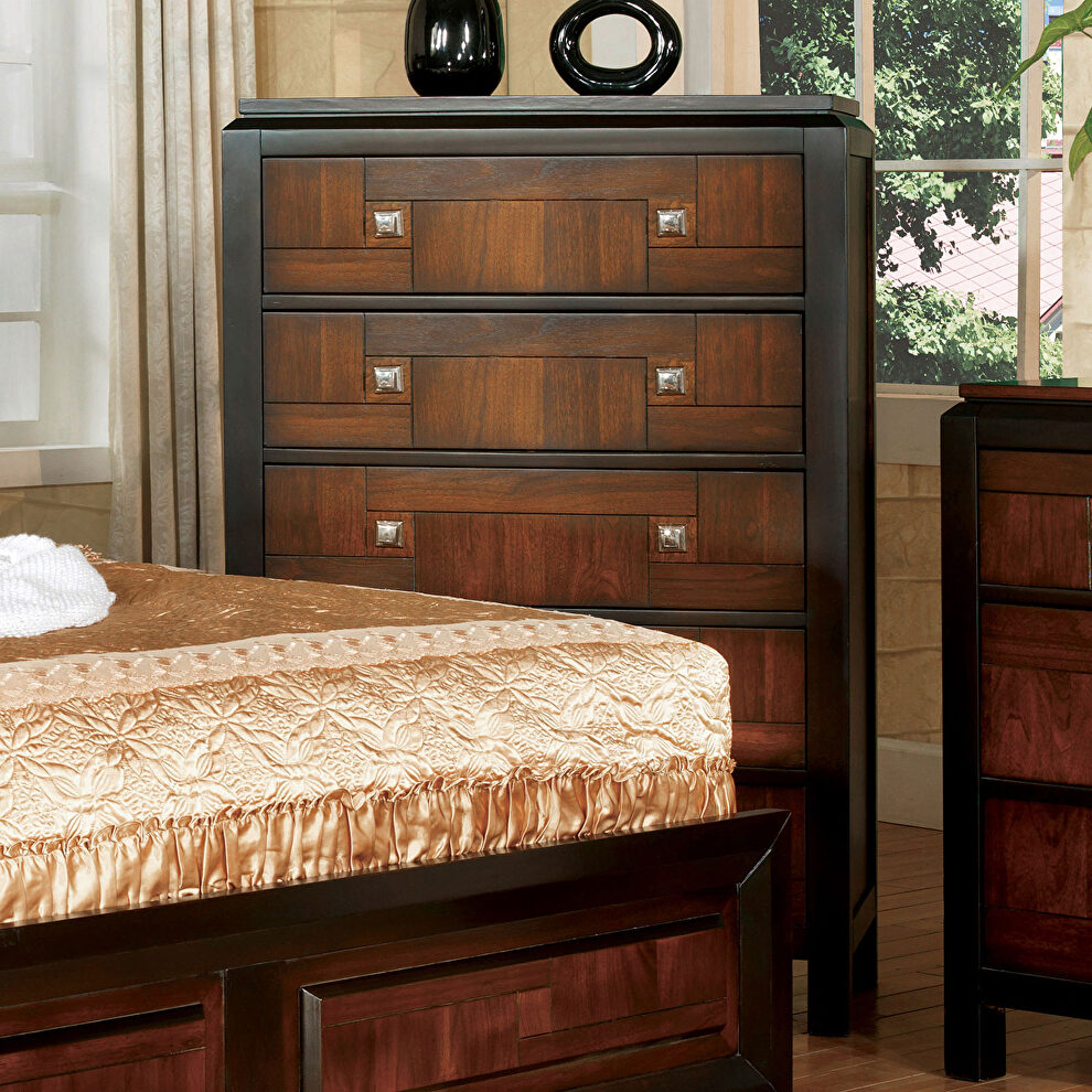Transitional unique styling modern chest by Furniture of America