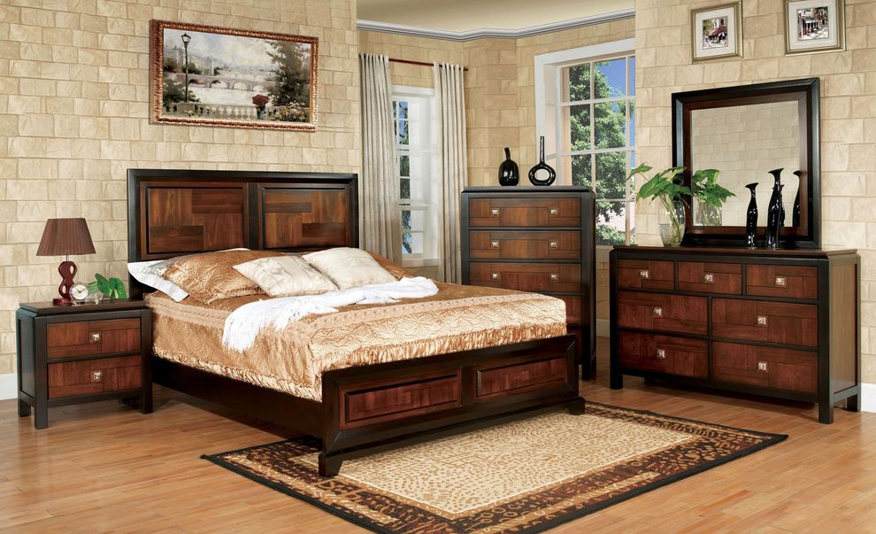 Transitional unique styling modern full bed by Furniture of America