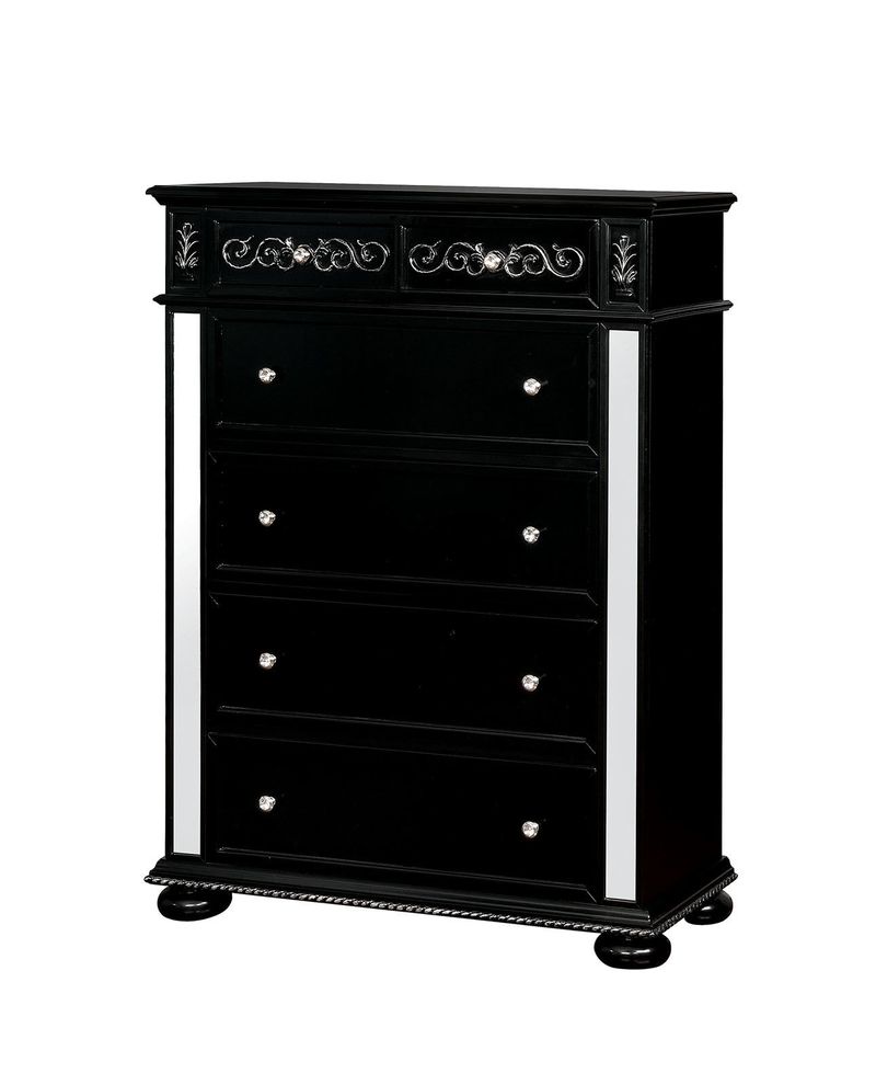 Classic chest with mirrored accents by Furniture of America