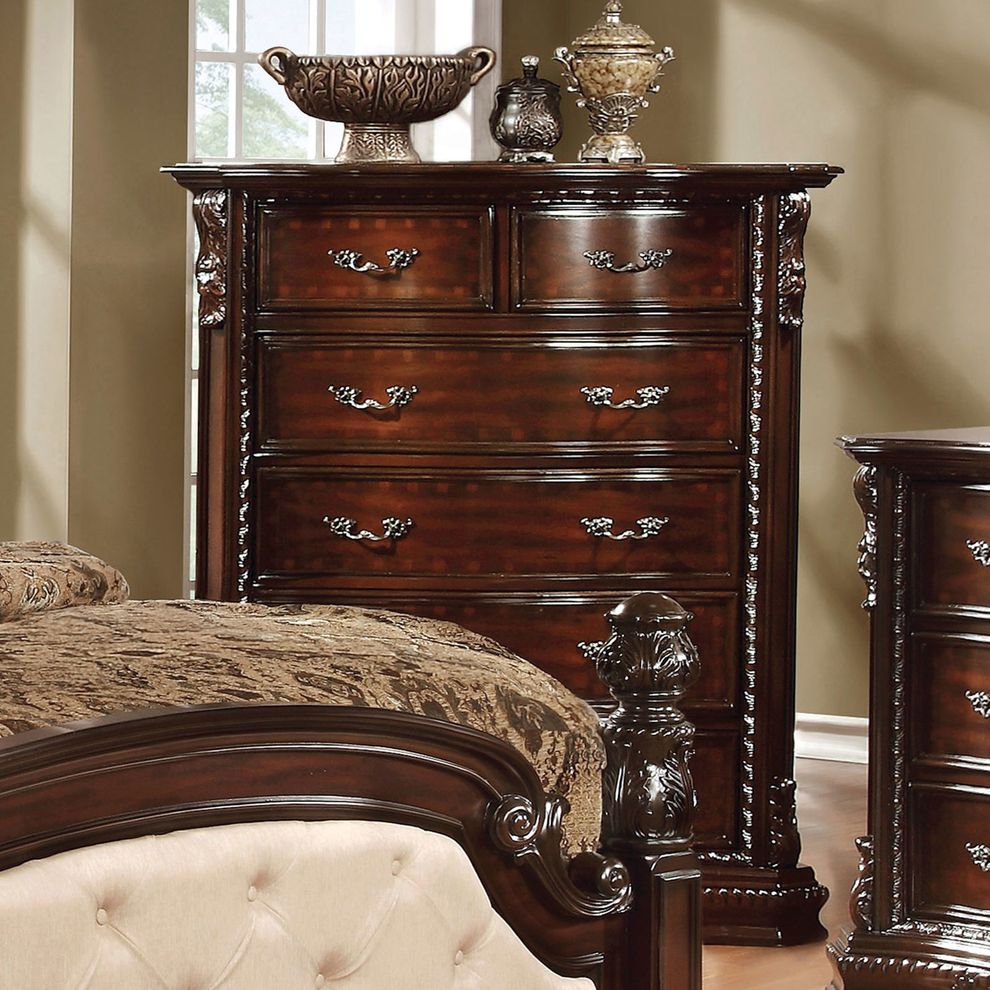 Traditional style chest in brown cherry by Furniture of America