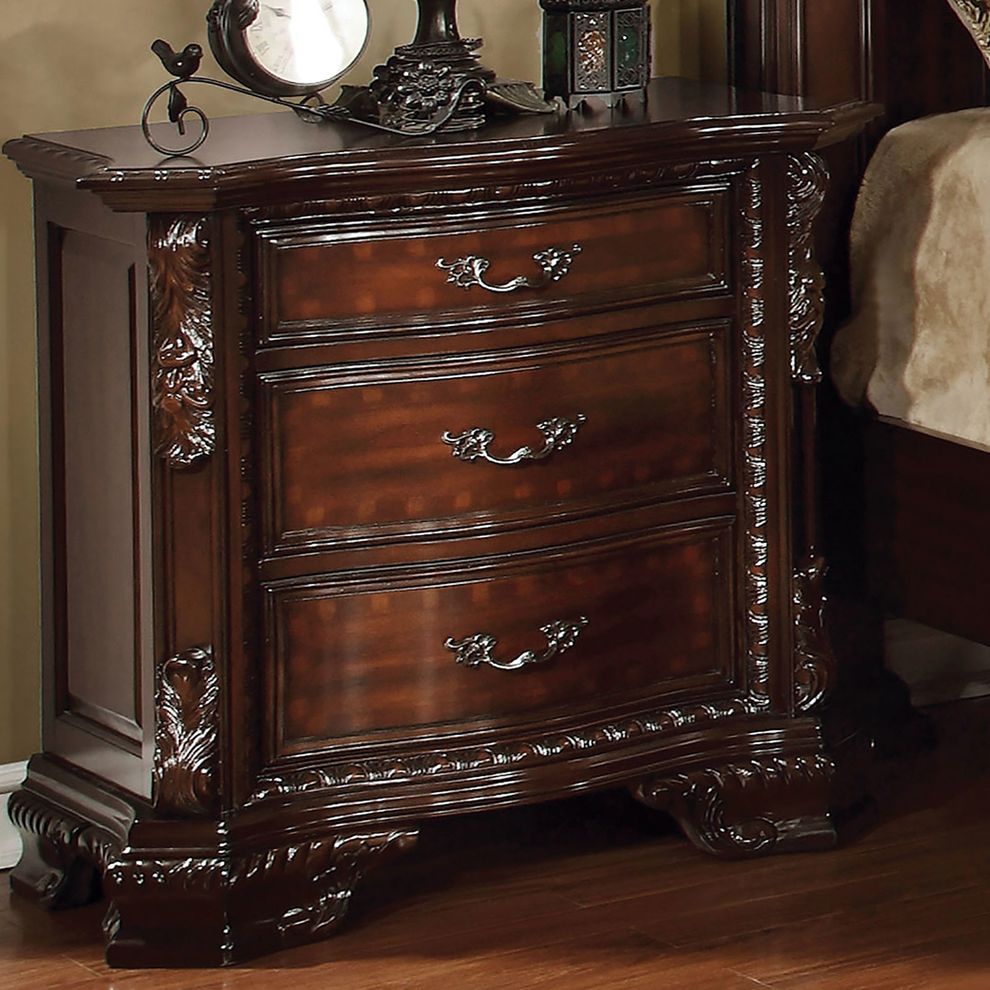 Traditional style nightstand in cherry by Furniture of America