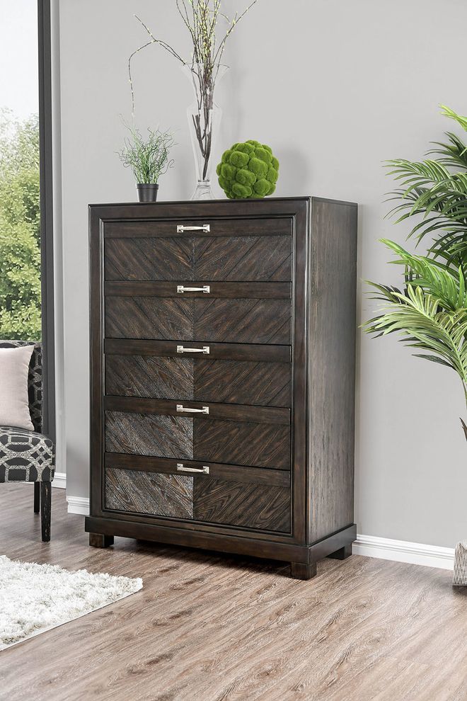 Espresso transitional style chest by Furniture of America