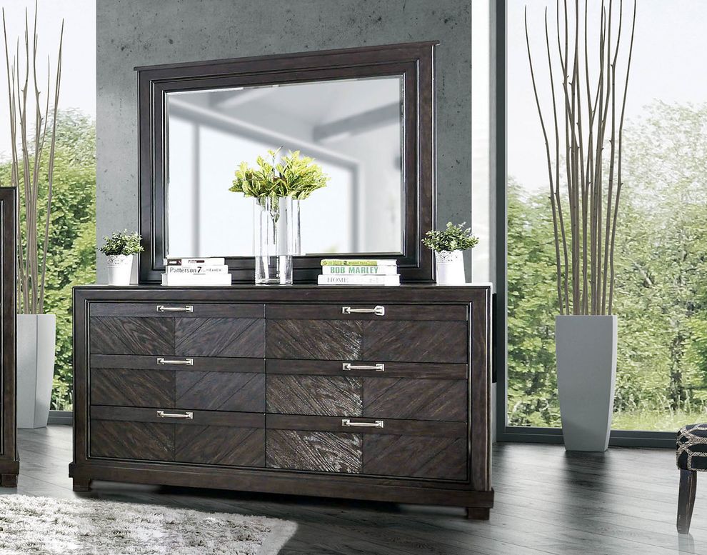 Espresso transitional style dresser by Furniture of America