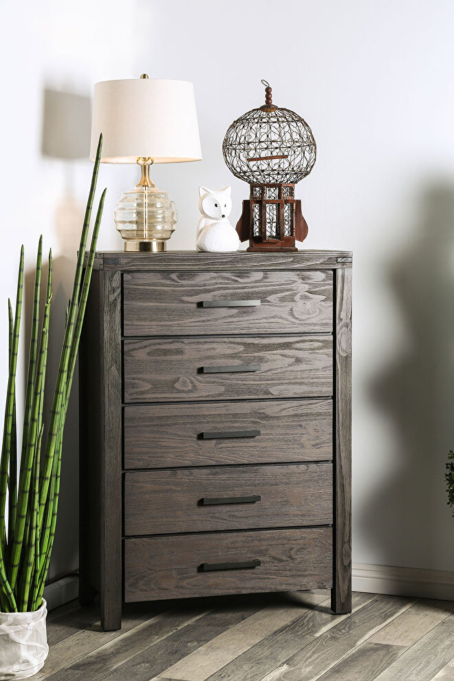 Wire-brushed rustic brown chest by Furniture of America