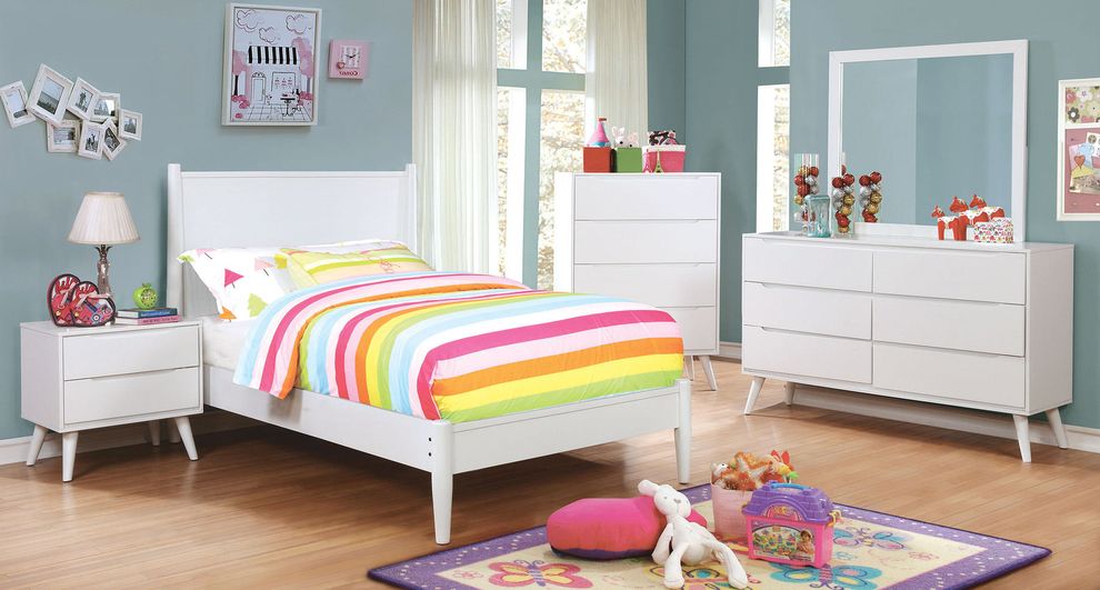 Mid-century modern style youth bedroom by Furniture of America