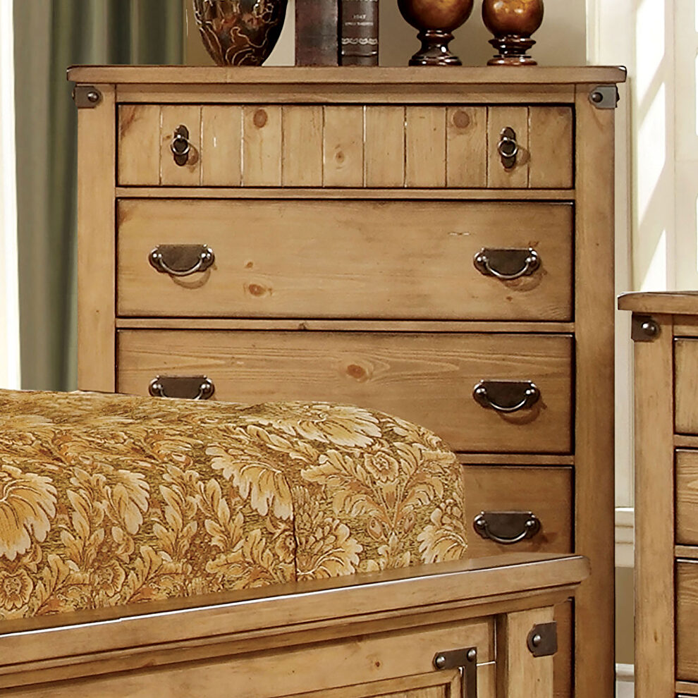 Weathered elm finish cottage style chest by Furniture of America